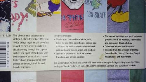 VINTAGE T-SHIRTS LISA KIDNER and SAM KNEE  500 Authentic Tees From the 70`s and 80`s , Clothing Tee