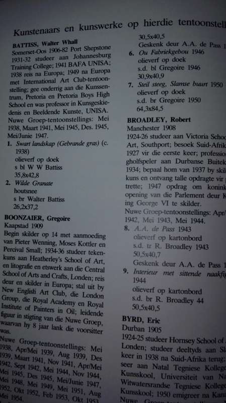 Nuwe Groep - New Group 1938 - 1954 - Schoonraad, Murray and Schoonraad, Elzabe S A  ART KUNS
