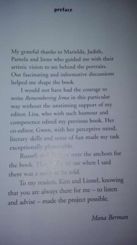 REMEMBERING IRMA MONA BERMAN Irma Stern a Memoir with Letters