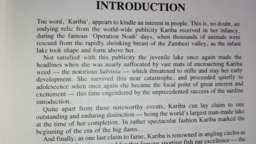 2 Books FISHES OF KARIBA PLUS A WILDERNESS CALLED KARIBA  both by DALE KENMUIR