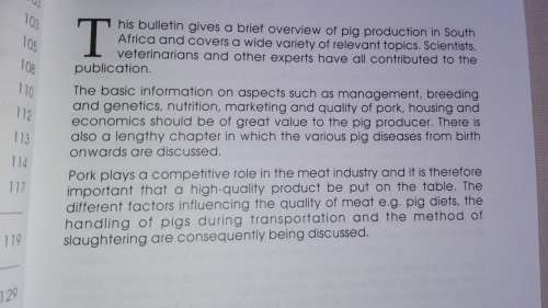 PIG PRODUCTION IN SOUTH AFRICA  Irene Animal Production Institute ; Editor E H Kemm