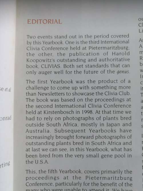 CLIVIA FIVE Edited by Mick Dower Claude Felbert John van der Linde John Winter