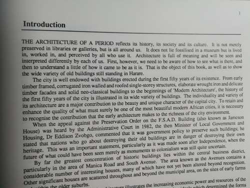 HISTORIC BUILDINGS of HARARE Peter Jackson 1986   Hardcover  ( Rhodesia )