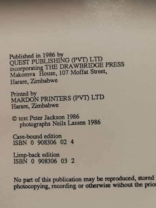 HISTORIC BUILDINGS of HARARE Peter Jackson 1986   Hardcover  ( Rhodesia )