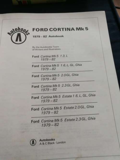 CORTINA Mk 5 Owners Workshop Manual Ford Cortina  (  Autobooks  )