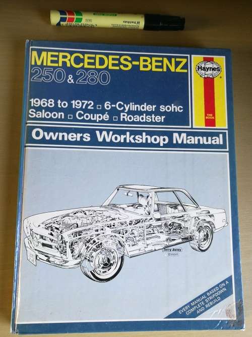HAYNES MERCEDES-BENZ 250 & 280 1968  to 1972  OWNERS WORKSHOP MANUAL