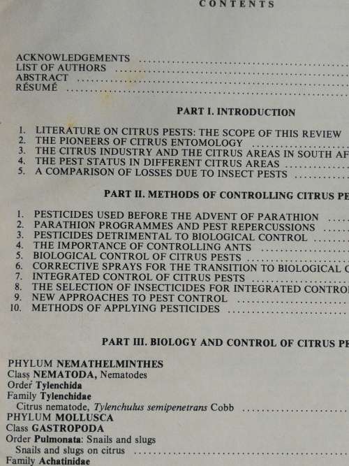 CITRUS PESTS in the REPUBLIC of SOUTH AFRICA E C G BEDFORD Dept of Agriculture ( fruit tree