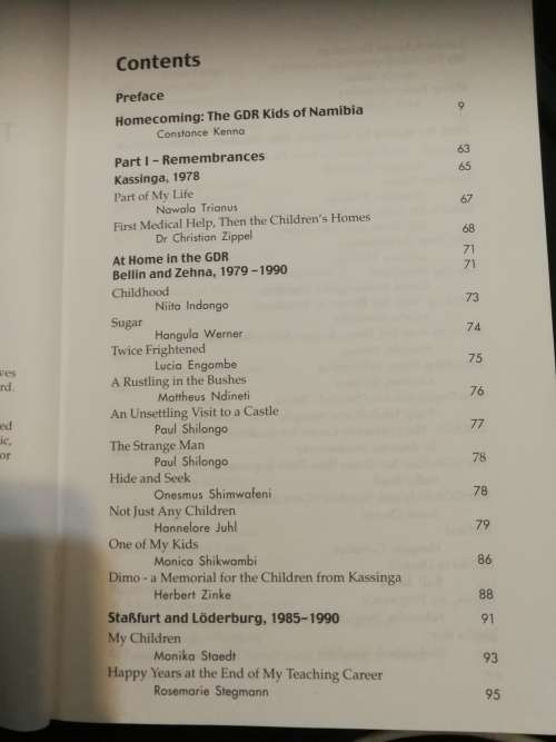 HOMECOMING  THE GDR KIDS OF NAMIBIA Edited by CONSTANCE KENNA ( South West Africa Namibia History