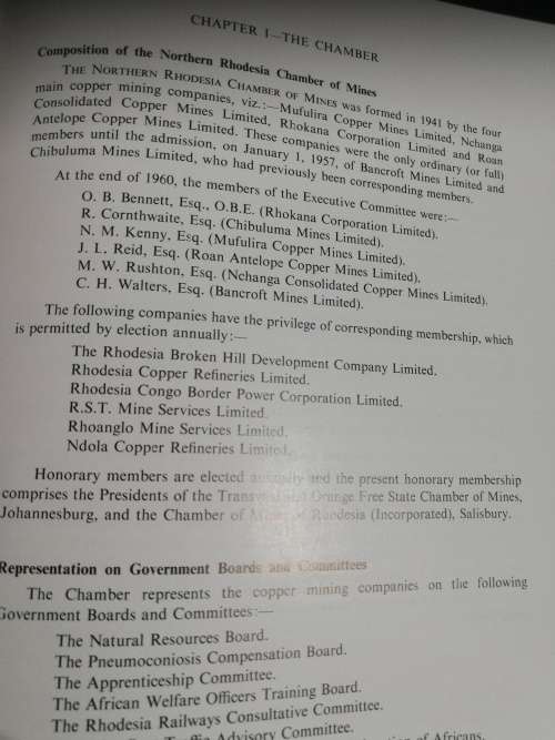 Northern Rhodesia CHAMBER of MINES Year Book 1960