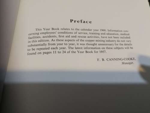 Northern Rhodesia CHAMBER of MINES Year Book 1960