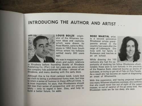 THE WHENWES OF RHODESIA by Louis Bolze and Rose Martin ( Rhodesiana )