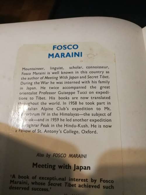 KARAKORAM The ASCENT of GASHERBRUM IV  by FOSCO MARAINI  [Mountaineering mountain climbing