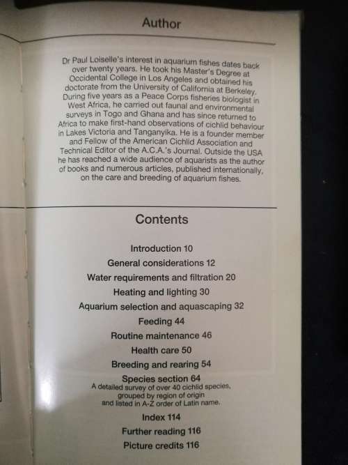 AN INTERPET GUIDE to AFRICAN CICHLIDS Dr Paul V LOISELLE ( Tropical Freshwater Fishes fish)