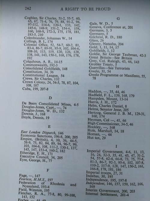 A RIGHT TO BE PROUD A P Di PERNA Rhodesiana Reprint Silver Series Vol. 22