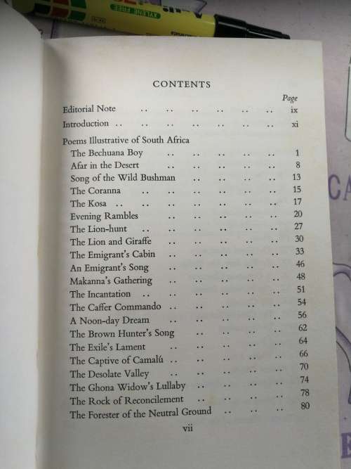 Poems Illustrative of South Africa: African Sketches, Part One - Thomas Pringle Limited Edition