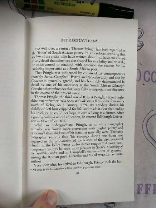Poems Illustrative of South Africa: African Sketches, Part One - Thomas Pringle Limited Edition
