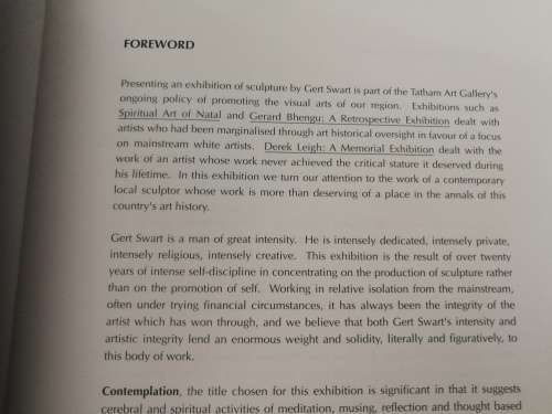 CONTEMPLATION A Body of Work by GERT SWART  ( SIGNED )  art artist