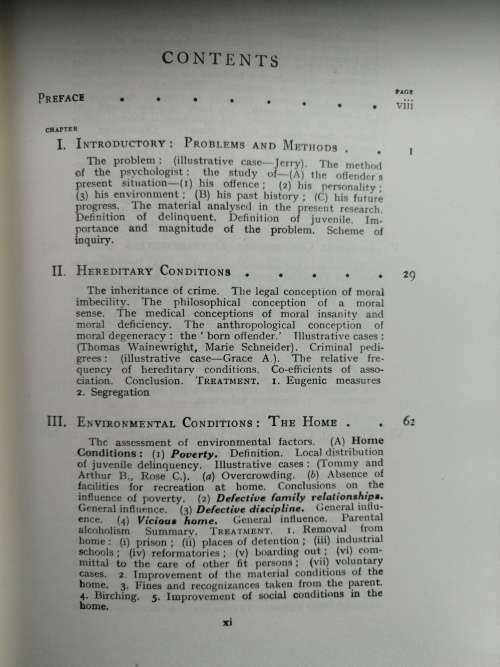 THE YOUNG DELINQUENT SIR CYRIL BURT Reprint Revised 1957 ( delinquency  Psychology )