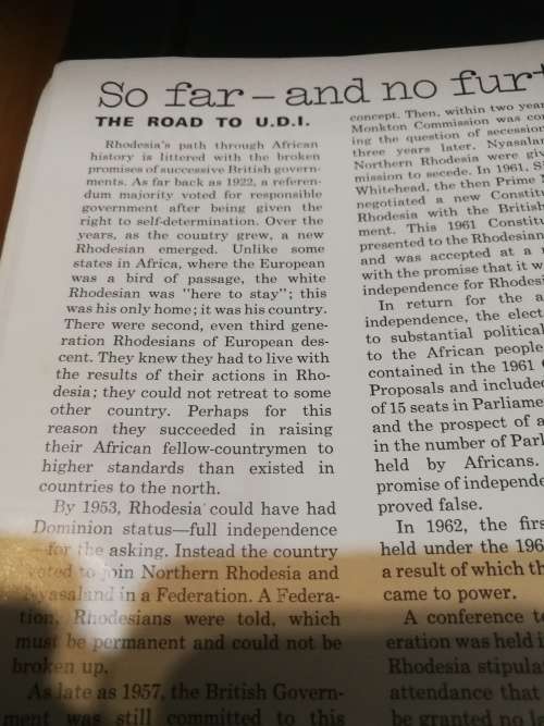 YOU AND YOUR FUTURE IN RHODESIA ( Rhodesian Front  Rhodesiana  Softcover booklet ) )