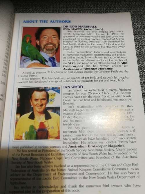 A GUIDE TO ECLECTUS PARROTS  as Pet and Aviary Birds by Dr ROB MARSHALL and IAN WARD