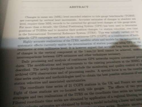 Strategies for Long Term Monitoring of TIDE GAUGES using GPS ( Thesus )