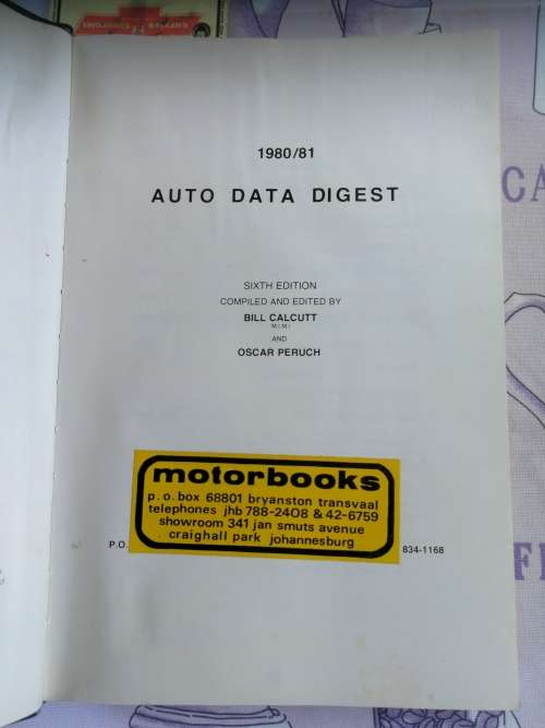 AUTO DATA DIGEST 80/81  ( Cars ) ( 1980 /1981 )