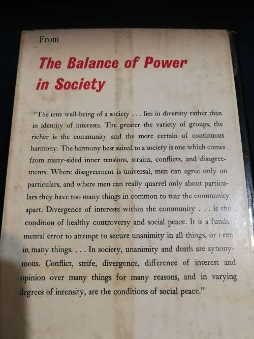 THE BALANCE OF POWER IN SOCIETY and Other Essays FRANK TANNENBAUM