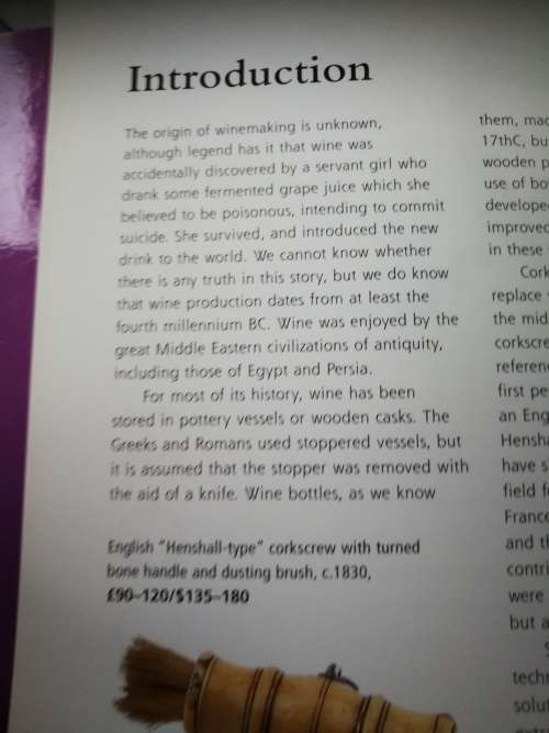 CORKSCREWS and WINE ANTIQUES A Collector`s Guide PHIL ELLIS