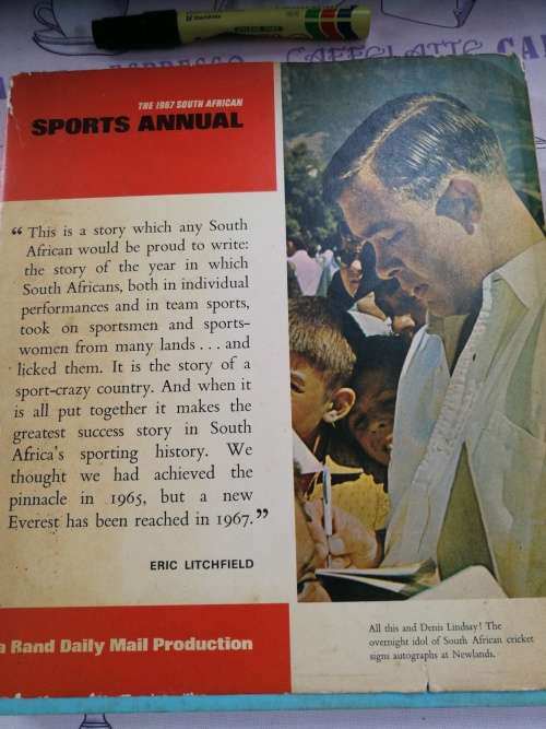 THE 1967 SOUTH AFRICAN SPORTS ANNUAL Rand Daily Mail Production Sporting achievements Rugby Cricket
