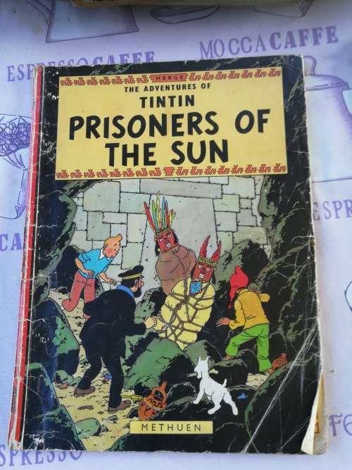 Bundle of 12 TINTIN BOOKS  ( please note the poor condition  - reading copies  with damages )