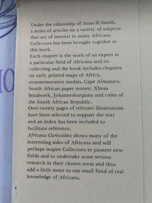 AFRICANA CURIOSITIES Edited by ANNA H SMITH