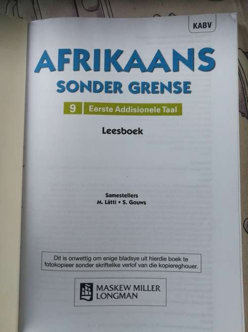 Afrikaans Sonder Grense: Graad 9 en 10: Handboek  ( Eerste Addisionele Taal ) 2 Boeke