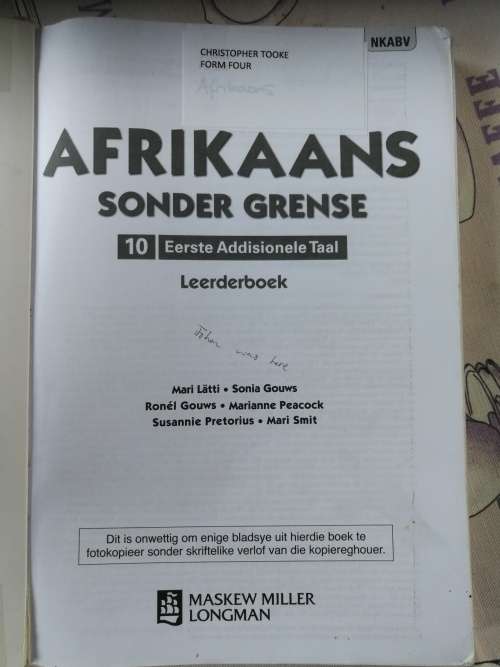 Afrikaans Sonder Grense: Graad 9 en 10: Handboek  ( Eerste Addisionele Taal ) 2 Boeke