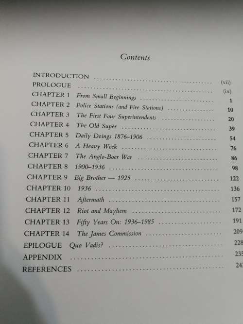 A HISTORY OF THE DURBAN CITY POLICE by JACK JEWELL ( no dust jacket ) incl Durban history 1876- 1985