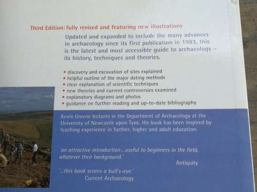 ARCHAEOLOGY AN INTRODUCTION KEVIN GREENE Third Edition Fully Revised 1995