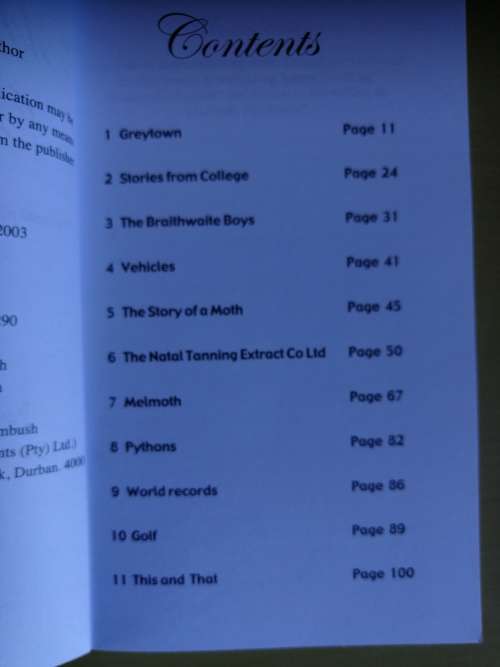 MIDLANDS POT POURRI by  BEV WINBUSH A Couple more Stories from the Natal Midlands