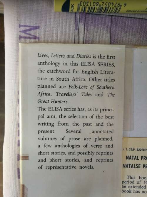 LIVES LETTERS and DIARIES with Illustrations and Annotations by A C PARTRIDGE Elisa Series Vol 1