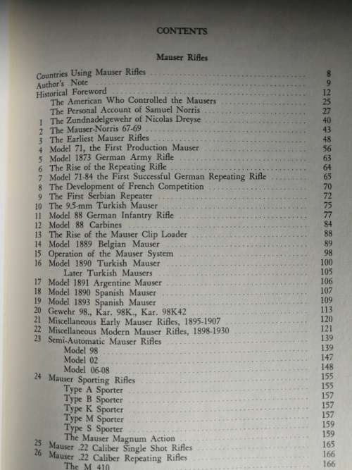 MAUSER RIFLES AND PISTOLS W H B SMITH
