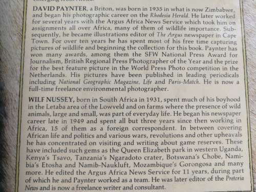 KRUGER PORTRAIT OF A NATIONAL PARK by DAVID PAYNTER WILF NUSSEY ( Kruger National Park KNP  ))