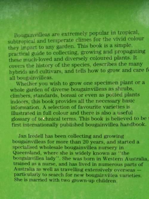 BOUGAINVILLEA GROWERS HANDBOOK for SOUTHERN AFRICA JAN IREDELL