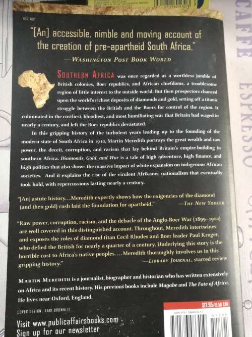 DIAMONDS GOLD and WAR MARTIN MEREDITH The British The Boers and the Making of South Africa
