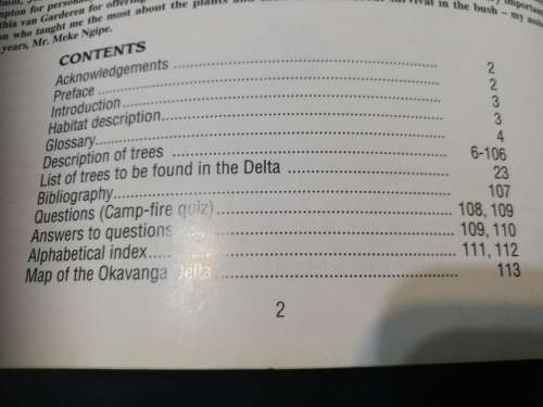 SHELL FIELD GUIDE TO THE COMMON TREES OKAVANGO DELTA & MOREMI GAME RESERVE V ROODT Incl. Medicinal