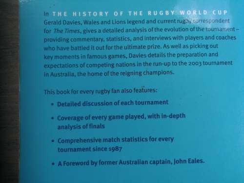 THE HISTORY OF THE RUGBY WORLD CUP GERALD DAVIES