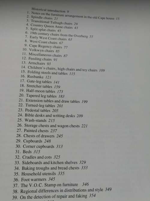 CAPE COUNTRY FURNITURE Michael Baraitser Anton Oberholzer Second Revised Edition A Pictorial Survey