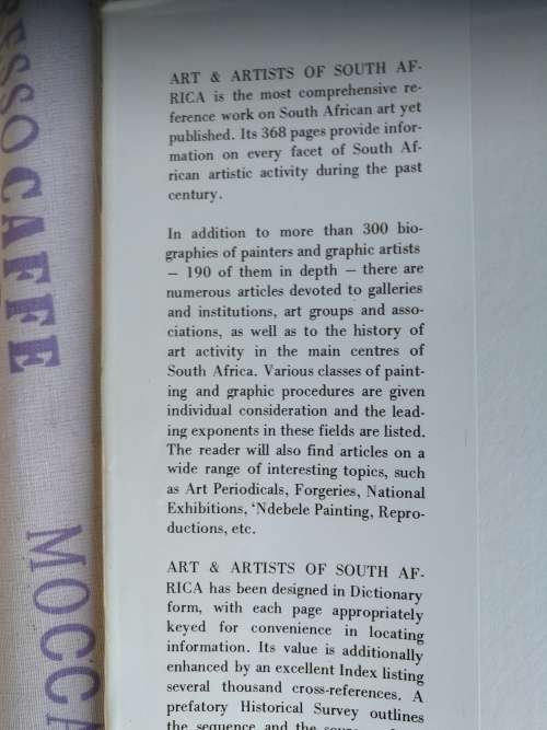 ART and ARTISTS of SOUTH AFRICA ESME` BERMAN Illustrated Biographical Dictionary and Historical