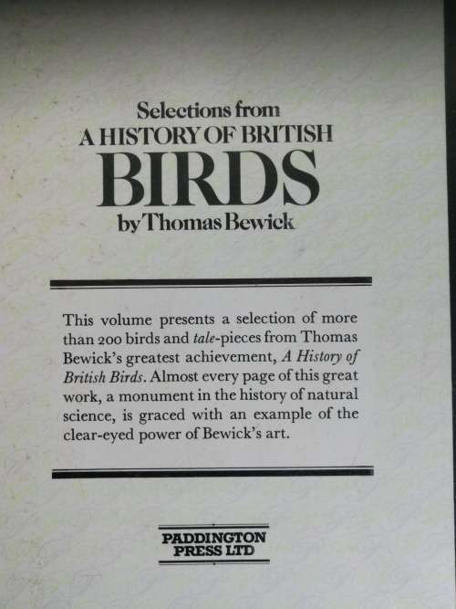 Selections from A HISTORY of BRITISH BIRDS by THOMAS BEWICK