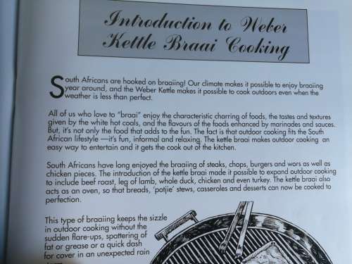 WEBER COOKING SOUTH AFRICAN STYLE SHIRLEY GUY MARTY KLINZMAN Over 100 Recipes  Kettle Braai