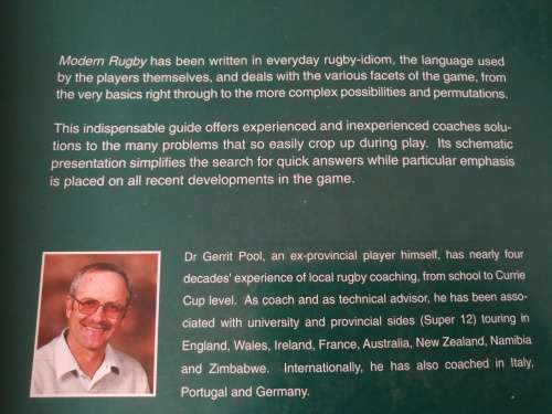 MODERN RUGBY The Essential Concepts and Skills GERRIT POOL ( coaching training  )