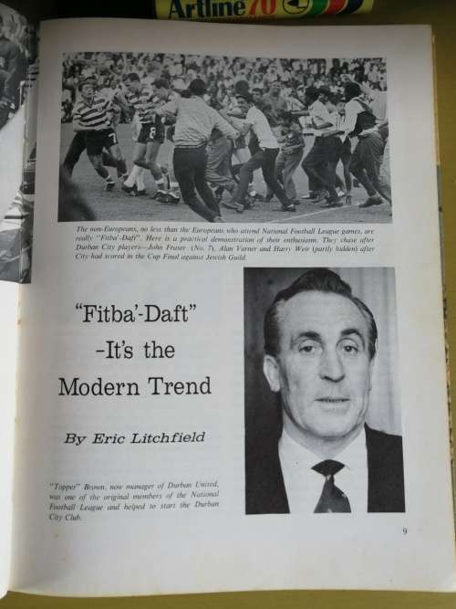 ERIC LITCHFIELD'S BOOK OF SOCCER First Edition 1965  ( Soccer  football in South Africa )