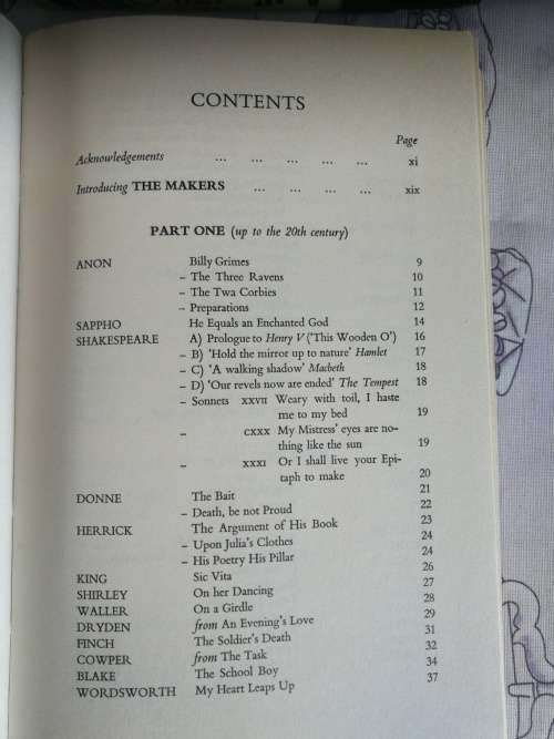 THE MAKERS MICHAEL CHAPMAN and RICHARD PURKIS An Anthology of Poets and their Craft ( Poetry )